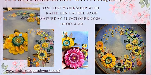 Sequin Embroidery with Kathleen Laurel sage