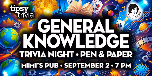 Edmonton: Mimi's Pub - Pen & Paper General Knowledge Trivia - Sep 2, 7pm