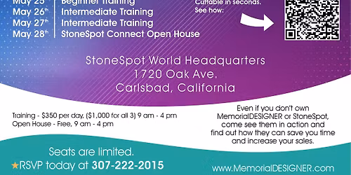 MemorialDESIGNER West Coast Training