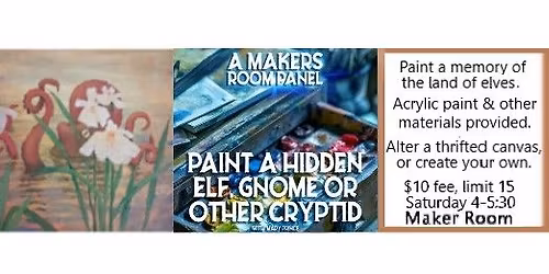 Paint a hidden Elf or Cryptid in acrylic