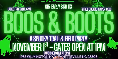 \ud83c\udf83Boos & Boots \ud83d\udc7b Field Party