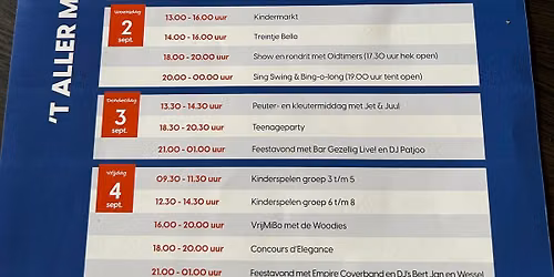 Programma Oranjefeest Nieuwleusen