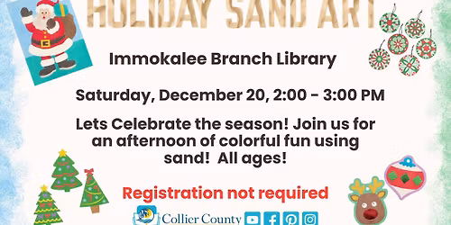 Holiday Sand Art at Immokalee Branch Library