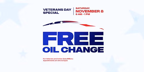 FREE Oil Change for Veterans & Active-Duty Military \ud83e\udee1\ud83c\udf96\ufe0f
