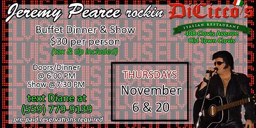 DiCicco's "68 Comeback" Dinner Show!