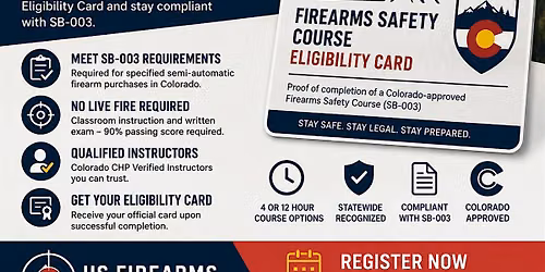 Copy of Colorado Firearm Safety Course (3 Nights) State Required Training