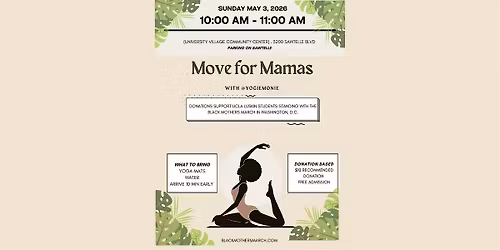 Move for Mamas Yoga + Fundraiser w\/ @YogiEmonie