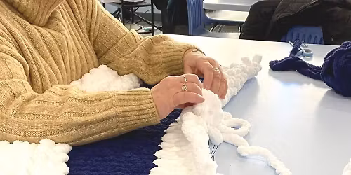 Hand-Crocheted Chunky Blanket Making @ Three Blue Brushes Studio