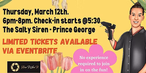 Tulip Wreath Making Workshop with Cody at The Salty Siren!