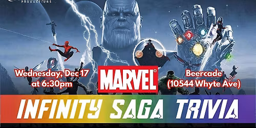 Edmonton (Beercade) Marvel Infinity Saga Trivia