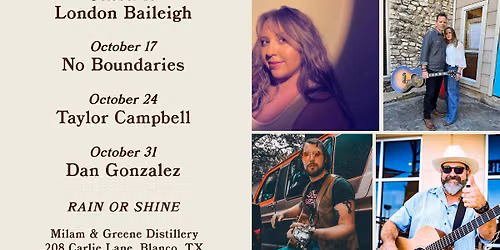 October Sip & Sound at Milam & Greene Distillery