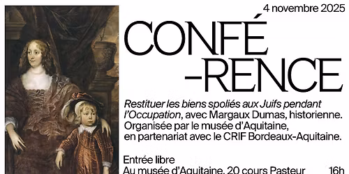 Conf\u00e9rence \u2018Restituer les biens spoli\u00e9s aux Juifs pendant l\u2019Occupation\u2019 