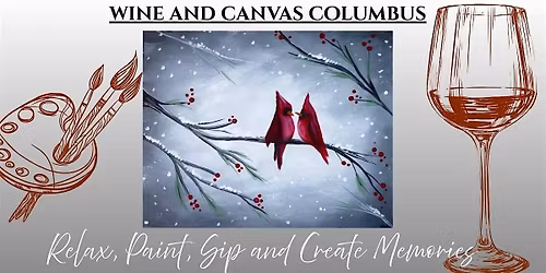Paint and Sip Columbus: "A Cardinal Love"
