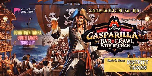 9th Annual Gasparilla Bar Crawl, Brunch & VIP Party-Tampa (District Tavern)