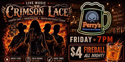 \ud83d\udd25\ud83c\udfb8 Crimson Lace Live at Perry\u2019s! \ud83c\udfb8\ud83d\udd25