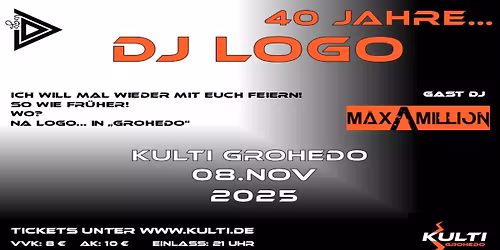 40 Jahre DJ Logo \/\/ Kulti Grohedo