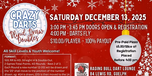Crazy Darts Blind Draw Dart Tournament