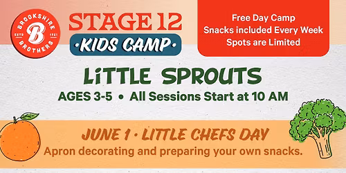 Kids Camp - Little Sprouts: Little Chef's Day (REGISTRATION CLOSED FOR THIS DATE)