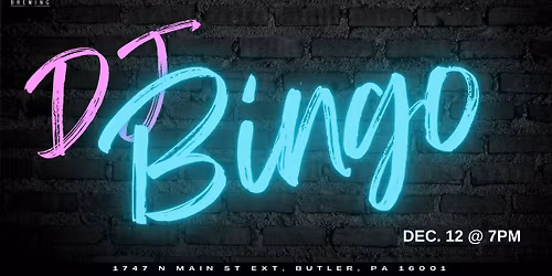 DJ Bingo at Recon Brewing at Butler