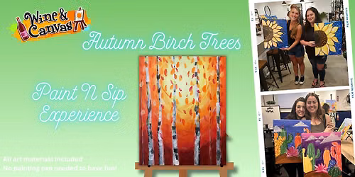 Autumn Birch Trees- Lucky Strike Holland-Paint and Sip