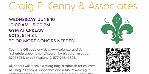 Annual Blood Drive at Craig P. Kenny & Associates