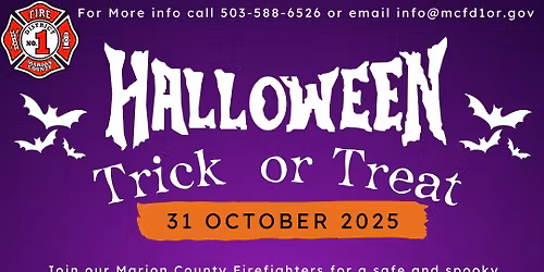 Trick or Treat With MCFD1 Firefighters