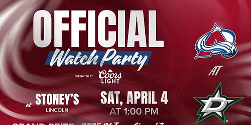 Official Colorado Avalanche Watch Party, Presented by Coors Light - Stoney's Lincoln