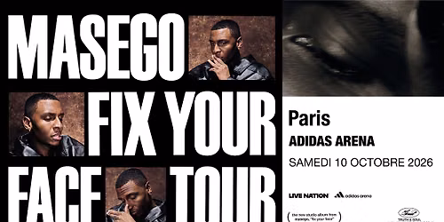 MASEGO | Adidas Arena, Paris - 10 octobre 2026