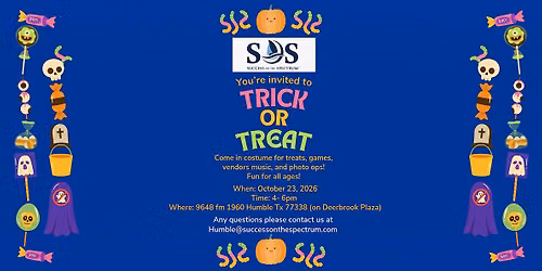 FREE Autism Event: SOS Humble Trick or Treat !