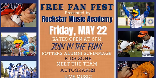 Free Fan Fest presented by Rockstar Music Academy: Potters vs. Potters Legends