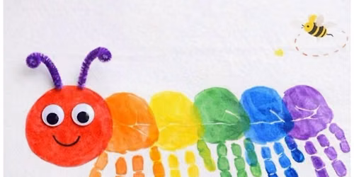 Messy Playdate: Handprint Caterpillar Craft