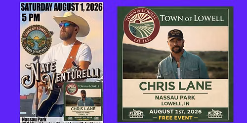 Nate Venturelli at Lowell Fest in Nassau Park with Chris Lane