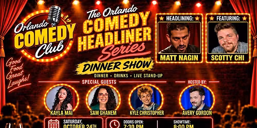 Orlando Comedy Headliner Series Dinner Show \u2013 October 24