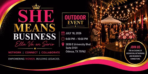 She Means Business Outdoor event