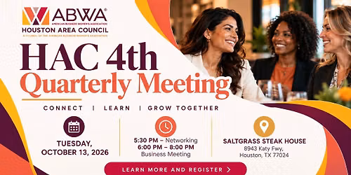 HAC 4th Quarterly Meeting (ABWA members only)