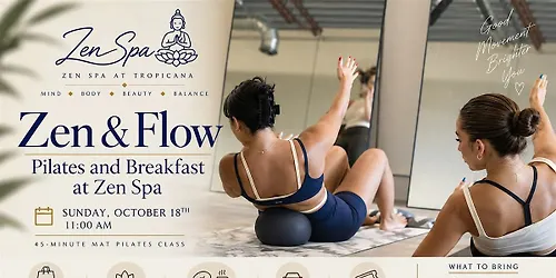 Zen & Flow Pilates Breakfast Spa day and hair care with Joico and K18.