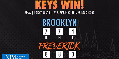 Frederick Keys vs. Brooklyn Cyclones