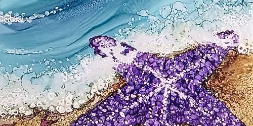 Alcohol Ink on Tile : Starfish 