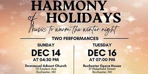 Harmony of Holidays: Rochester Opera House