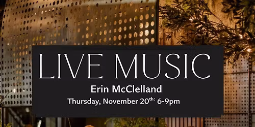 Live Music: Erin McClelland