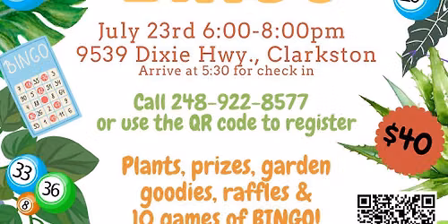 July Plant Bingo