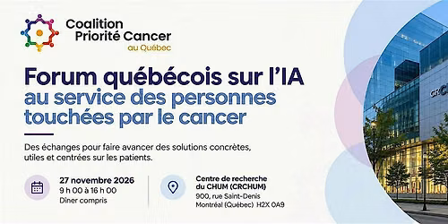 Forum qu\u00e9b\u00e9cois sur l'IA au service des personnes touch\u00e9es par le cancer