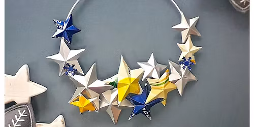 Upcycled Metal Mini Star Wreaths