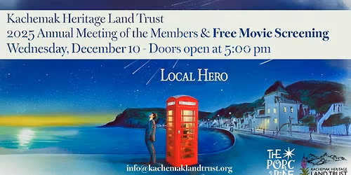 KHLT Annual Meeting of the Members & Free Movie Screening at THE PORCUPINE 