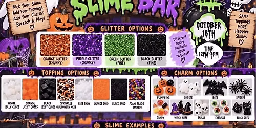 Halloween Slime Lab event at The South Charleston Farmers Market