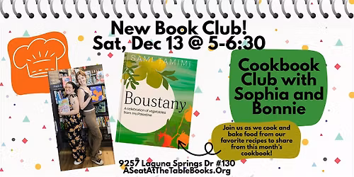 Cook the Book Club w\/ Sophia & Bonnie: Boustany