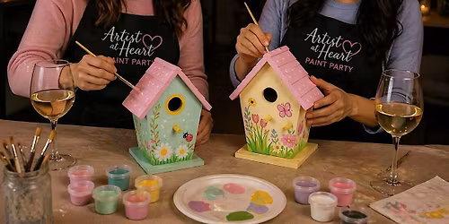 Sip and Paint Birdhouses