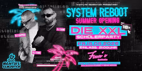 XXL-SCH\u00dcLERPARTY - SUMMER OPENING