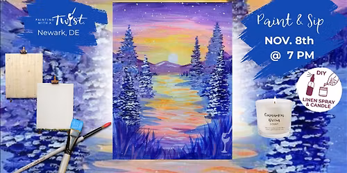 \ud83c\udfa8 Saturday Paint & Sip \u2013 Creative Fun in Newark, DE - Snow and Glow