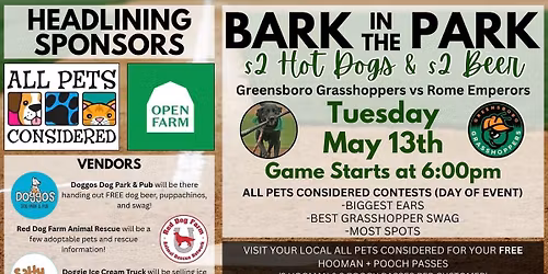 Rome Emperors at Greensboro Grasshoppers at First National Bank Field